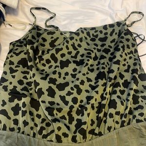 Plus size leopard print bodysuit
